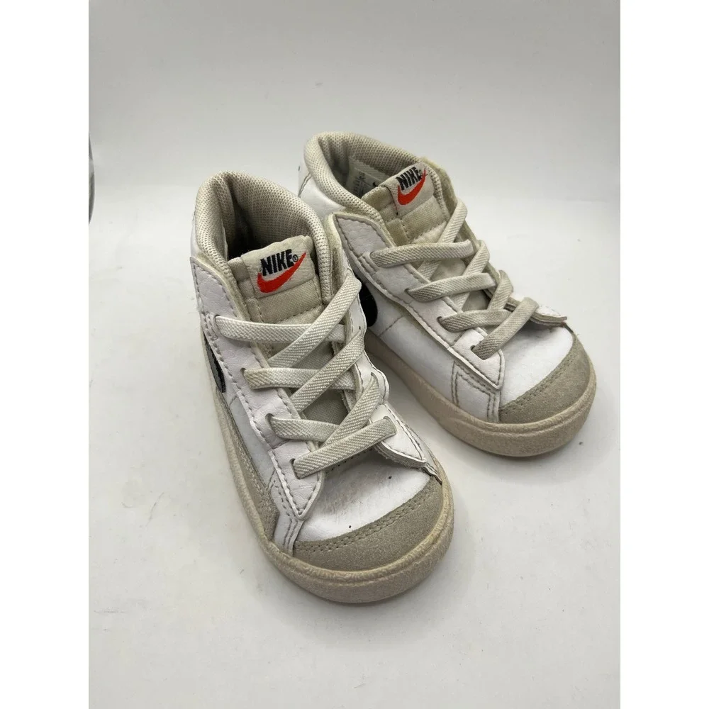 Nike Blazer Mid Toddler Shoes White Black‎ Red Casual Sneakers Kids Size